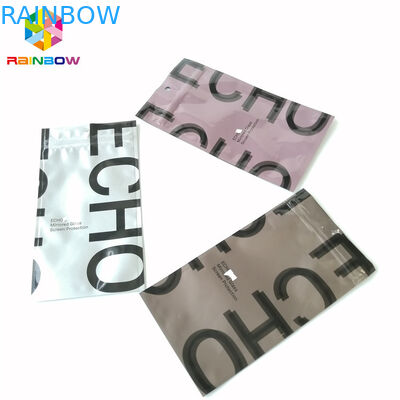 L'emballage zip-lock de papier aluminium met en sac la poche vide en plastique scellée de thé dégrossie par trois