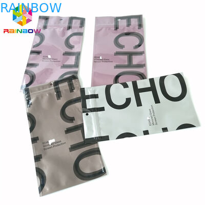 L'emballage zip-lock de papier aluminium met en sac la poche vide en plastique scellée de thé dégrossie par trois