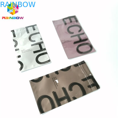 L'emballage zip-lock de papier aluminium met en sac la poche vide en plastique scellée de thé dégrossie par trois