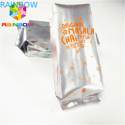 Poches de plastique stratifié empaquetant le sac latéral de valve de thé en vrac de vide de soudure à chaud de gousset