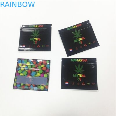 Sachets en matière plastique matériels stratifiés empaquetant la coutume gommeuse de sac de sucrerie de CBD imprimée
