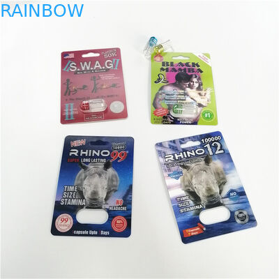 Habillage transparent masculin de médicament d'amélioration empaquetant la carte noire de maman premier ministre Zen Paper Display