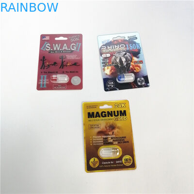 Premizen carde l'emballage de boursouflure de capsule des cartes 3D pour les pilules masculines d'amélioration
