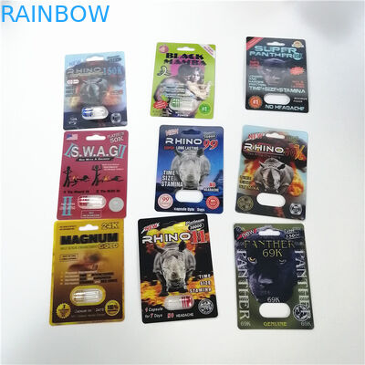 Premizen carde l'emballage de boursouflure de capsule des cartes 3D pour les pilules masculines d'amélioration