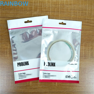 Sachets en matière plastique de câble zip-lock d'USB empaquetant les sacs rescellables de cas de téléphone portable avec la poignée