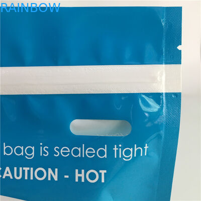 Les sacs de gousset du fond de vapeur de micro-onde brillants tiennent la poche en plastique de cornue de stérilisateur