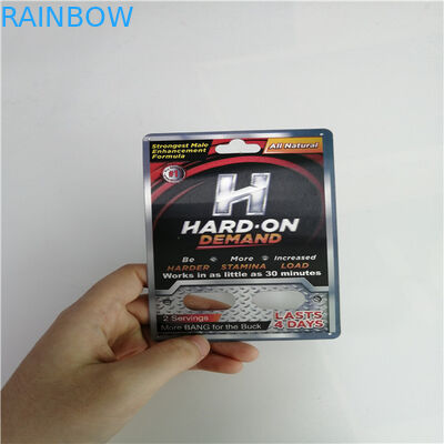 Les pilules masculines d'amélioration boursouflent la carte de la pilule 3D de sexe du rhinocéros imprimée par coutume 69 d'emballage de carte