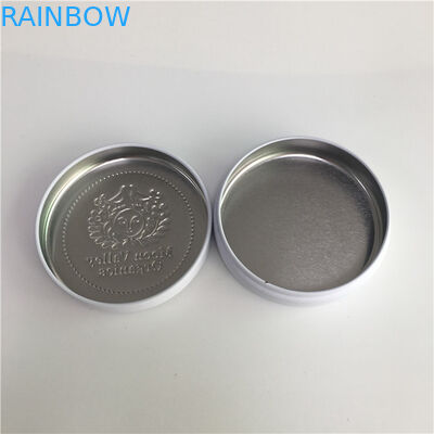 Le pot en aluminium rond 5ml-200ml de boîte en fer blanc de bord doux de catégorie comestible a adapté le logo aux besoins du client