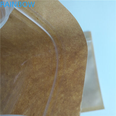 Biens recyclables de sacs en papier faits sur commande d'oreiller de sachet de café de graine de cerise avec la fenêtre