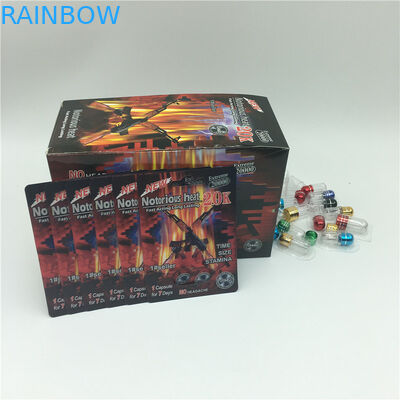 Matériel d'emballage masculin de trou de double de Gule de carte de papier de boursouflure de renforceur d'énergie de mouche pour la capsule