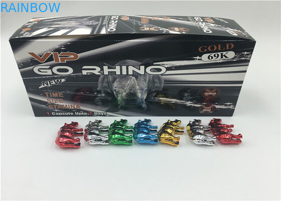 biens de balle de conteneur du rhinocéros 69 d'emballage de carte de boursouflure de pilule d'effet de l'hologramme 3D