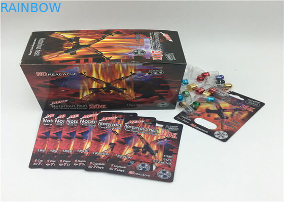 Carte faite sur commande de bouteille d'amélioration d'hommes d'emballage de habillage transparent d'effet du logo 3D pour la médecine superbe