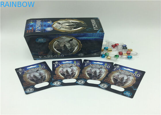 Carte faite sur commande de bouteille d'amélioration d'hommes d'emballage de habillage transparent d'effet du logo 3D pour la médecine superbe