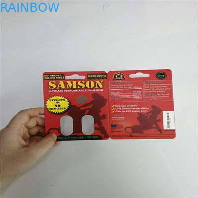 Carte femelle de boursouflure de pilules de renforceur empaquetant le Burro 30000 de Mamba pour la bouteille de capsule d'or