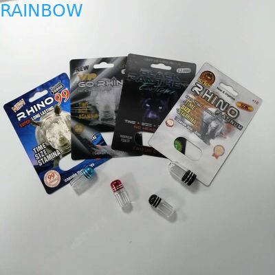 Rhinocéros sexuel d'emballage de carte de boursouflure de pilules d'amélioration 69 recyclables étanches à l'humidité