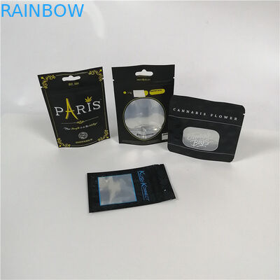 Poche claire de papier d'aluminium de fenêtre empaquetant le paquet en plastique de Mylar Doypack de mauvaise herbe de Cbd avec la tirette