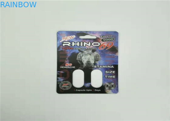 L'emballage de carte de boursouflure d'effet de Mamba 3d a adapté l'impression aux besoins du client pour des pilules de sexe de capsule