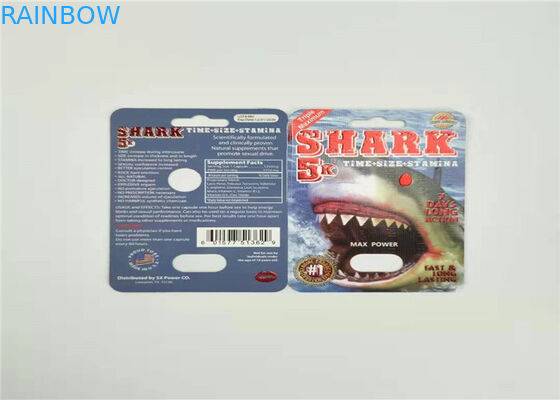 Grande carte de papier du garçon 6X de habillage transparent d'emballage d'aluminium écologique d'hologramme avec la boîte de présentation