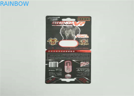 Grande carte de papier du garçon 6X de habillage transparent d'emballage d'aluminium écologique d'hologramme avec la boîte de présentation