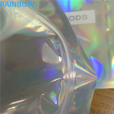 L'emballage de sous-vêtements de vêtements tiennent le zip-lock olographe de scintillement iridescent de sacs de poche de tirette