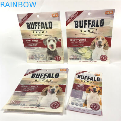 Logo UV de cachetage d'odeur de preuve de sac fort d'aliment pour animaux familiers imprimé avec les entailles facilement ouvrables de larme