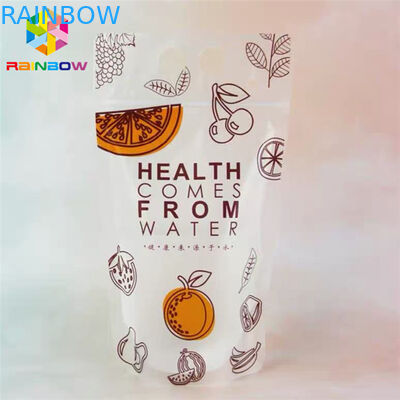 Poche matérielle de nourriture de jus de boissons d'ANIMAL FAMILIER empaquetant l'impression du sac CMYK de Doypack avec des poignées