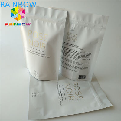L'aluminium imprimé par zip-lock tiennent le corps cosmétique de noix de coco/café de sac d'emballage frottent