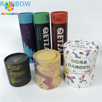 La boîte de papier d'emballage empaquetant le logo fait sur commande de forme ronde a imprimé pour le cadeau/cosmétiques/nourriture