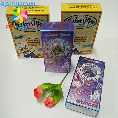 Boîte de papier se pliante d'emballage d'hologramme de rectangle pour le masque de massage facial de brosse de cil de cosmétiques