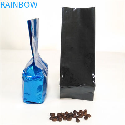 Sacs à thé de gousset de côté de papier d'aluminium empaquetant la soudure à chaud de poche de café avec la valve