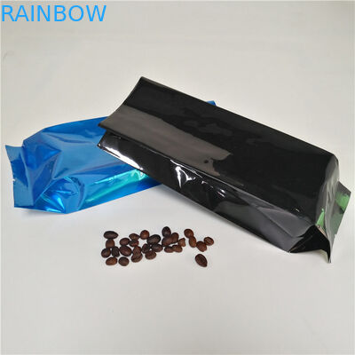 Sacs à thé de gousset de côté de papier d'aluminium empaquetant la soudure à chaud de poche de café avec la valve