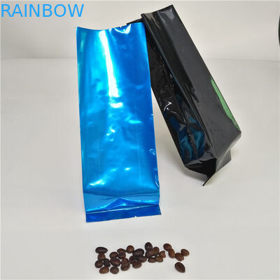 Sacs à thé de gousset de côté de papier d'aluminium empaquetant la soudure à chaud de poche de café avec la valve