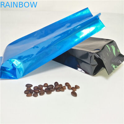 Sacs à thé de gousset de côté de papier d'aluminium empaquetant la soudure à chaud de poche de café avec la valve