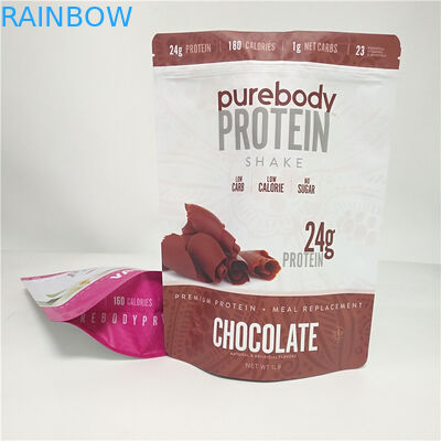 Poche en plastique de poudre de lait chocolaté de café d'emballage de sac de casse-croûte de couleur de CMYK