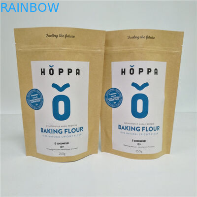 Brown naturel a adapté la poche aux besoins du client de sacs en papier pour le paquet d'épices d'écrous de nourriture sec par thé