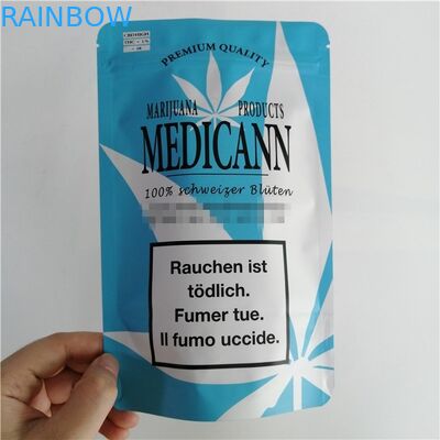Mylar la serrure de fermeture éclair de papier d'aluminium que se tiennent met en sac les biens biodégradables imprimés par coutume