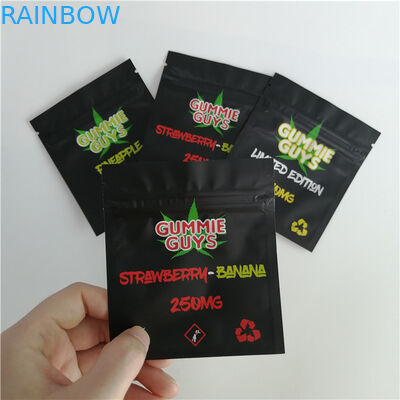 Sachets en matière plastique de serrure de fermeture éclair de papier d'aluminium empaquetant le côté trois rescellable scellé