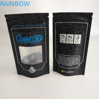 La tirette rescellable de preuve d'odeur tiennent la poche de tirette avec l'aluminium de fenêtre à l'intérieur