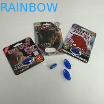 La grande capsule de pilule de sexe d'emballage de carte de boursouflure de papier du garçon 9X avec les autocollants transparents boursoufle des bouteilles