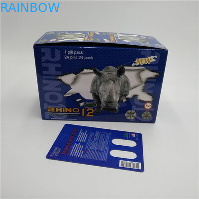 Le sexe raide de Rox de pilule de sexe de Poseidon capsule le logo adapté aux besoins du client par carte de boursouflure d'emballage