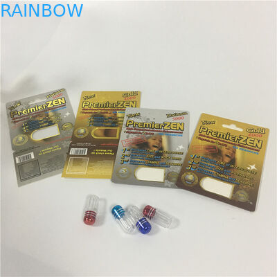 Utilisation masculine de pilules de renforceur d'emballage de carte de boursouflure de papier de CBD avec les boîtes de présentation UV