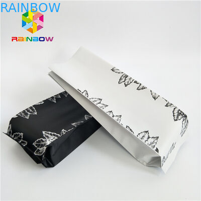 Sachets en matière plastique de nourriture de soudure à chaud empaquetant la taille adaptée aux besoins du client rescellable de sacs de café