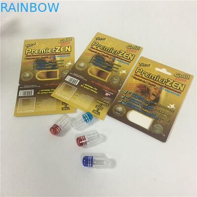 Boîte sexuelle de capsule de pilule de boursouflure de cartes de papier d'amélioration masculine recyclable des périodes les plus difficiles