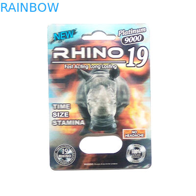 Les pilules masculines de panthère d'emballage de boîte de papier d'imprimerie de Gravnre/amélioration de Mamba/rhinocéros V7 se sont appliquées