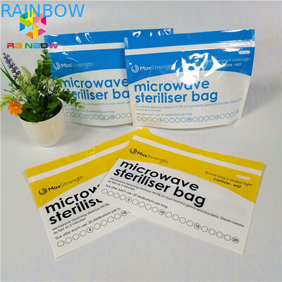 Le stérilisateur en plastique de micro-onde tiennent des sacs de poche de tirette pour le conducteur/bouteille de bébé