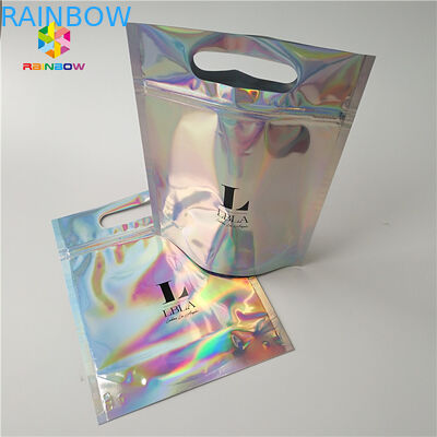 Emballage cosmétique de sel de Bath d'aluminium d'hologramme de sac d'emballage de soins de la peau avec la fenêtre/cintre