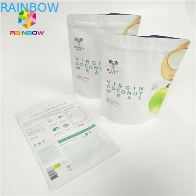 La gravure imprimant l'empaquetage de sachets en matière plastique réutilisable tiennent les sacs frais secs avec la tirette