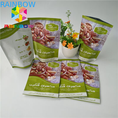 Le papier d'aluminium de finition mat tiennent l'impression faite sur commande d'emballage saccadé de fruit comestible de poche