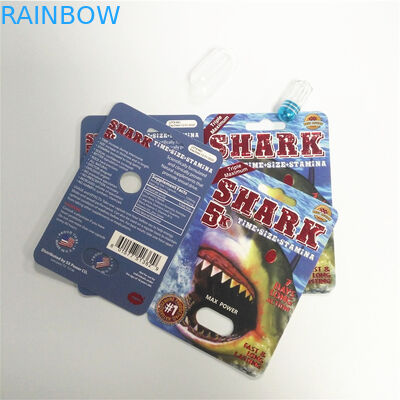 L'emballage de boursouflure de capsule de pilule de rhinocéros carde l'amélioration sexuelle masculine de représentation de boîte de présentation