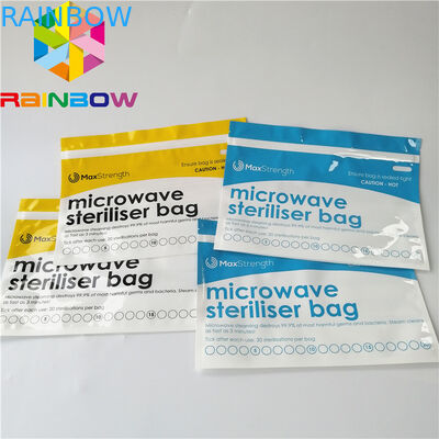 L'aliment pour bébé tiennent des sacs de poche de tirette tiennent le type de stérilisateur de vapeur de micro-onde